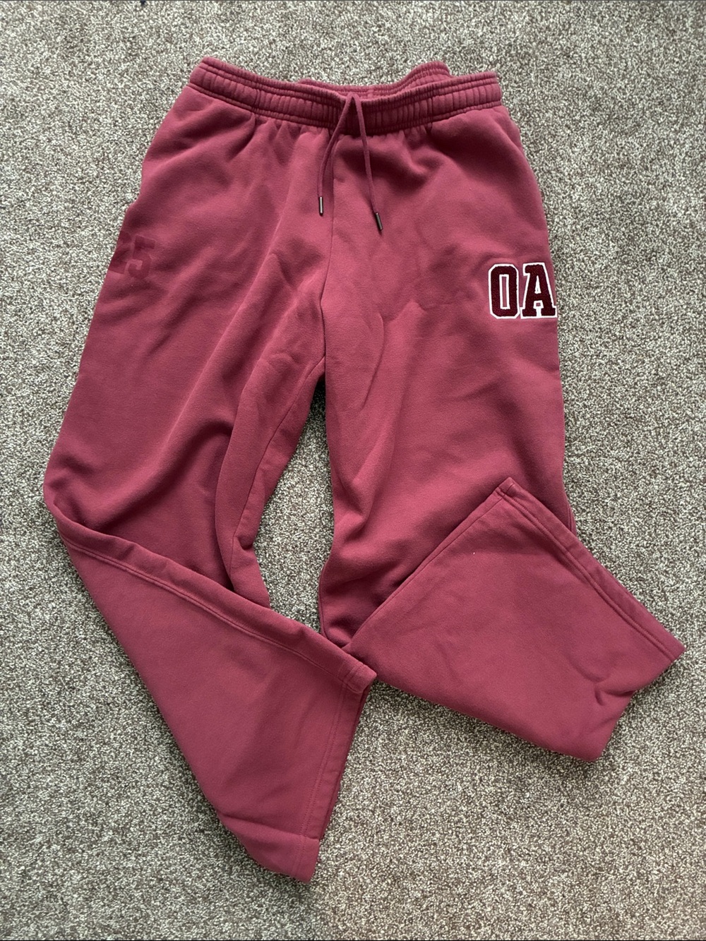 Oner Active Burnt Maroon Foundations Oversized 25 Wide Leg Joggers Sweatpants